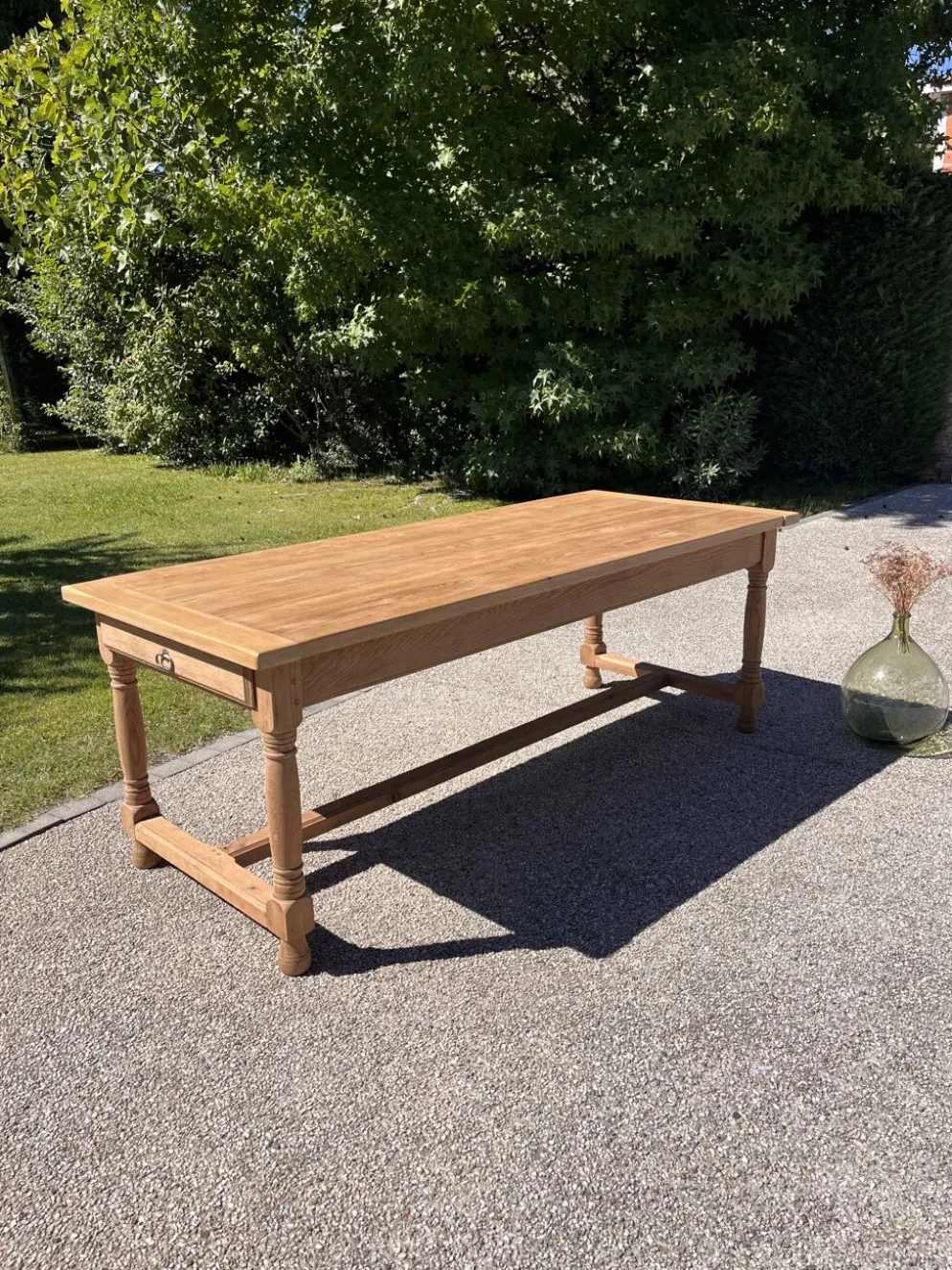 Grande table de ferme en chêne massif
