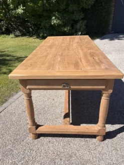 Grande table de ferme en chêne massif