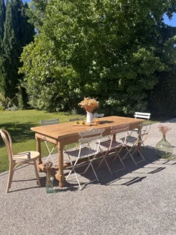 Grande table de ferme en chêne massif