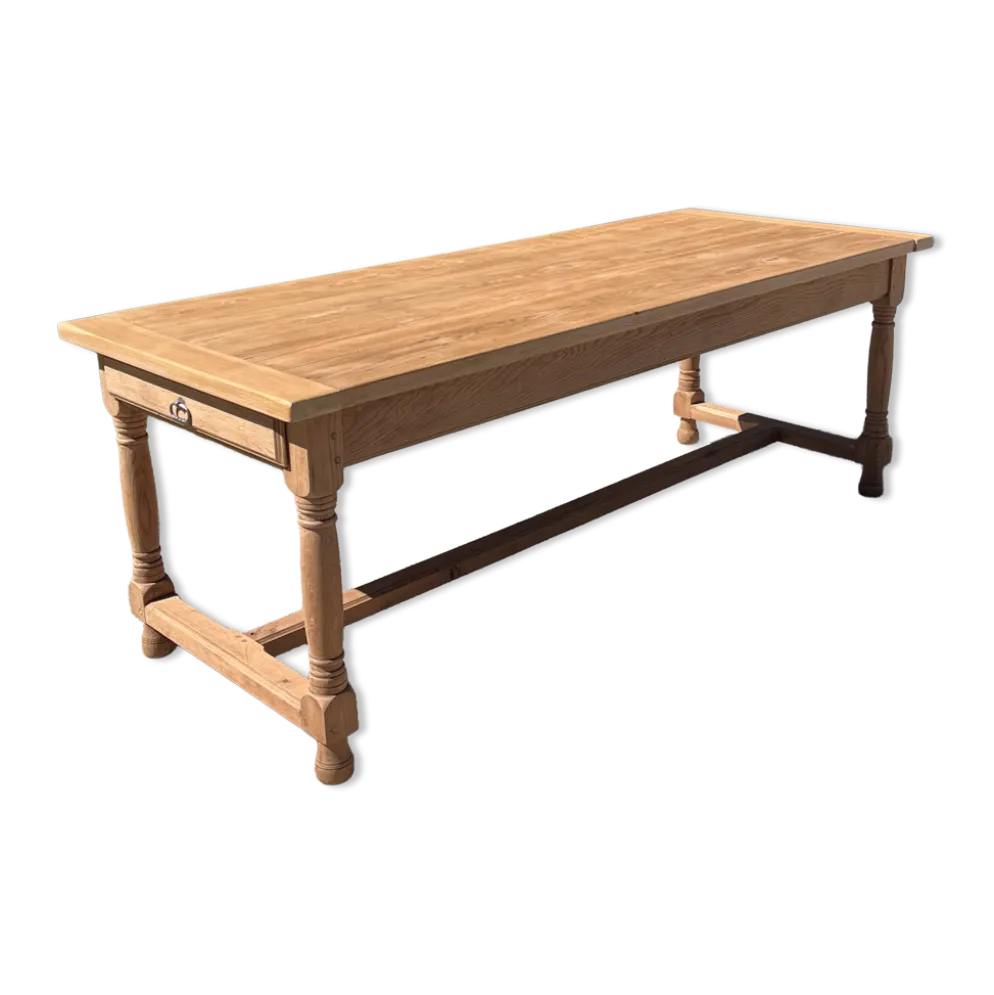 Grande table de ferme en chêne massif