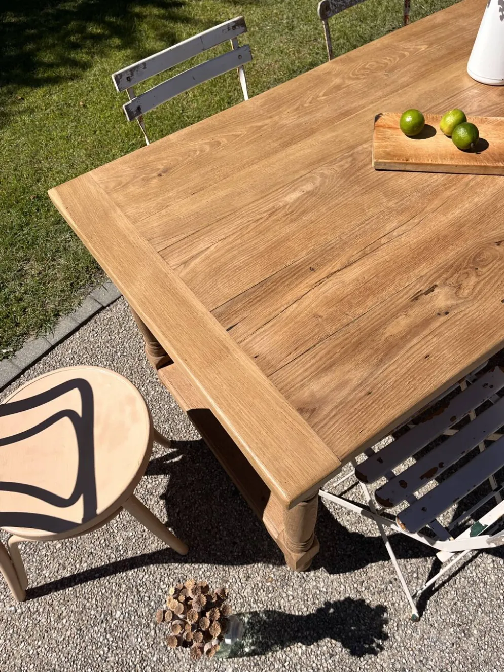 Grande table de ferme en chêne massif