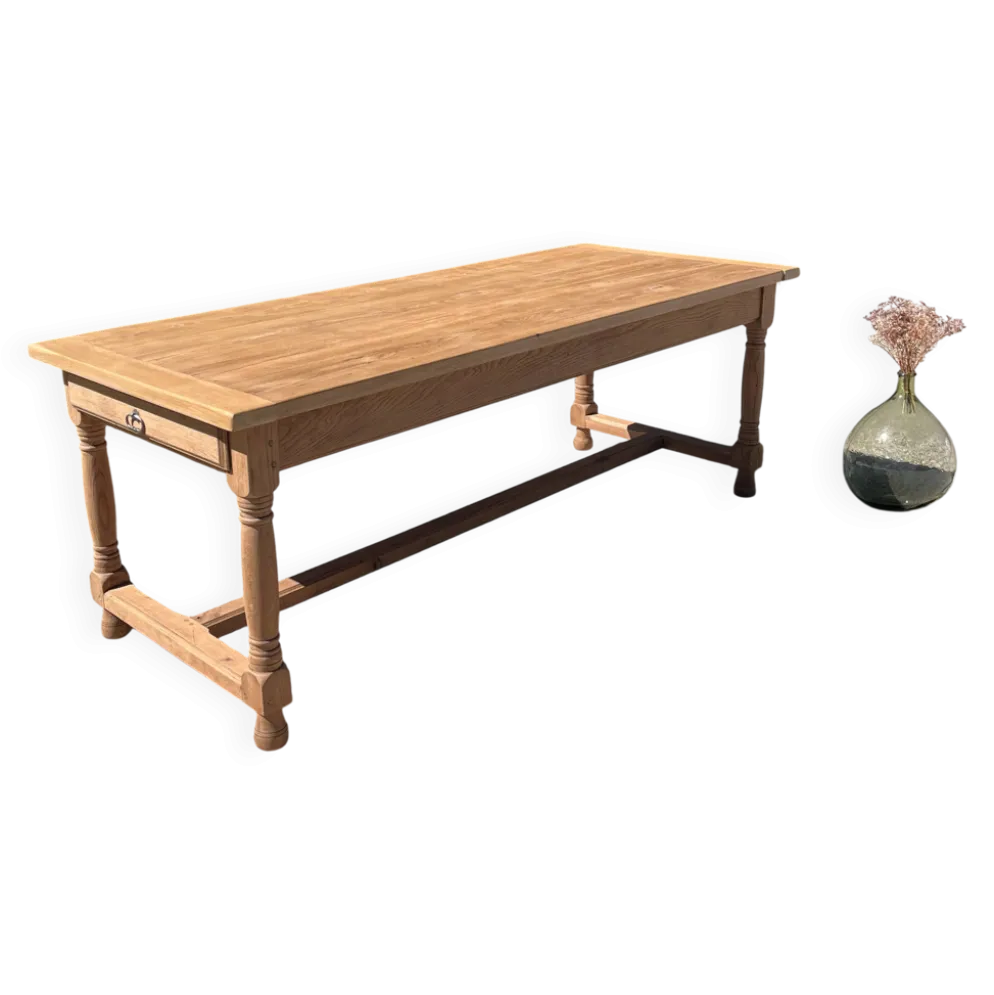 Grande table de ferme en chêne massif