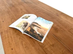 Grande table de ferme en merisier massif des années 1900