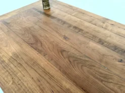 Grande table de ferme en merisier massif des années 1900