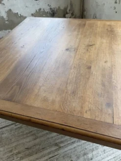 Grande table de ferme XL chêne « carrée » conférence 1950