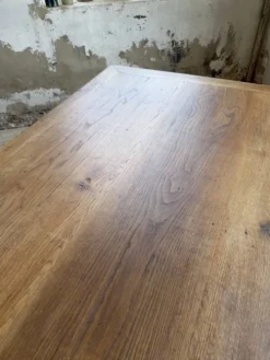 Grande table de ferme XL chêne « carrée » conférence 1950