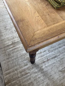 Grande table de ferme XL chêne « carrée » conférence 1950