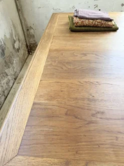 Grande table de ferme XL chêne « carrée » conférence 1950