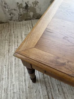 Grande table de ferme XL chêne « carrée » conférence 1950