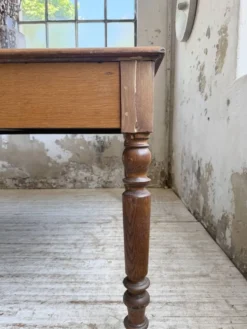 Grande table de ferme XL chêne « carrée » conférence 1950
