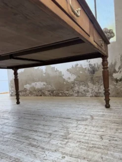 Grande table de ferme XL chêne « carrée » conférence 1950