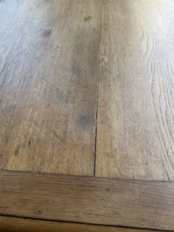 Grande table de ferme XL chêne « carrée » conférence 1950