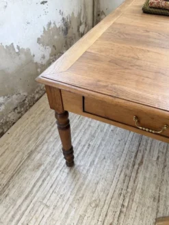 Grande table de ferme XL chêne « carrée » conférence 1950