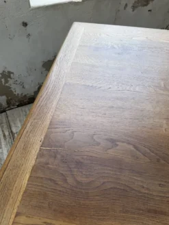 Grande table de ferme XL chêne « carrée » conférence 1950