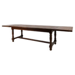 Grande table de monastère en chêne français 320/220 cm, début du 20e siècle