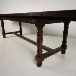 Grande table de monastère en chêne français 320/220 cm, début du 20e siècle