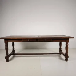 Grande table de monastère en chêne français 320/220 cm, début du 20e siècle