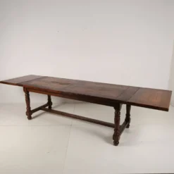 Grande table de monastère en chêne français 320/220 cm, début du 20e siècle