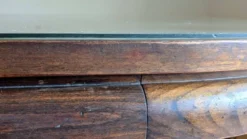 Grande Table de Salle à Manger Vintage 2m. Marqueterie en Chevrons
