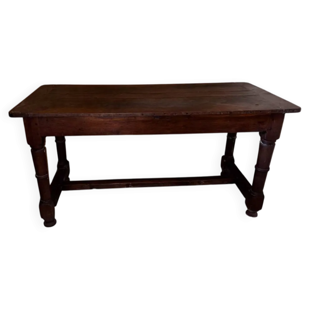 Grande table Louis XIII d'époque en chêne massif