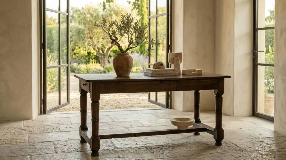 Grande table Louis XIII d'époque en chêne massif