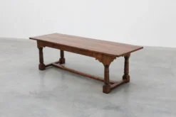 Grande table à manger en chêne français, style Renaissance, vers 1880