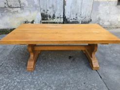Grande table monastère en chêne massif – Fabrication artisanale française