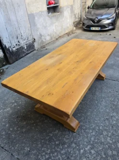 Grande table monastère en chêne massif – Fabrication artisanale française