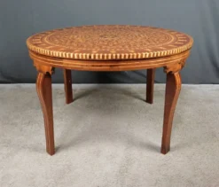 Grande Table à Thé Marocaine en Marqueterie – XXe