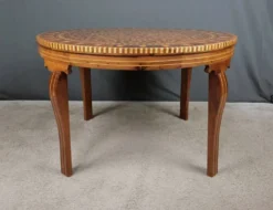 Grande Table à Thé Marocaine en Marqueterie – XXe