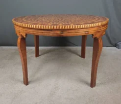 Grande Table à Thé Marocaine en Marqueterie – XXe