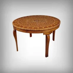 Grande Table à Thé Marocaine en Marqueterie – XXe