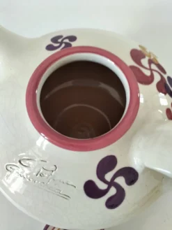 Grande théière basque Goicoechea – décor croix basques