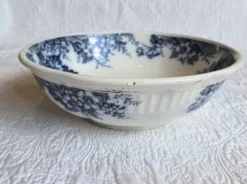 Grande vasque ancienne anglaise A.B & Co modèle May – flow blue floral