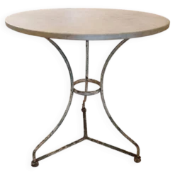 Grand guéridon de bistrot, diamètre 70 cm, époque 1900.