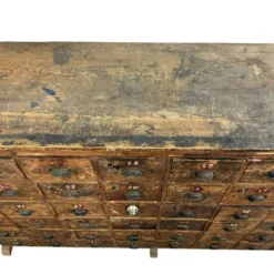 Grand meuble ancien à tiroirs – Cabinet industriel à 48 tiroirs