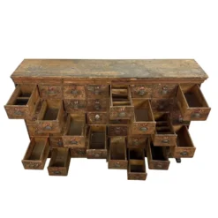 Grand meuble ancien à tiroirs – Cabinet industriel à 48 tiroirs