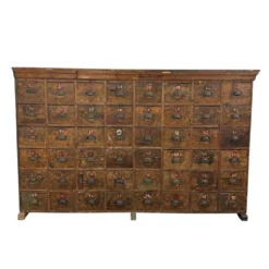 Grand meuble ancien à tiroirs – Cabinet industriel à 48 tiroirs