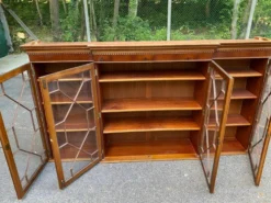 Grand Meuble Bibliothèque / Secrétaire d'Angleterre Style Regency — Bois No