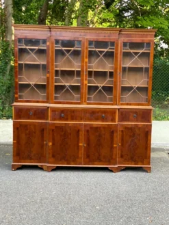 Grand Meuble Bibliothèque / Secrétaire d'Angleterre Style Regency — Bois No