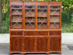 Grand Meuble Bibliothèque / Secrétaire d'Angleterre Style Regency — Bois No