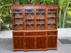 Grand Meuble Bibliothèque / Secrétaire d'Angleterre Style Regency — Bois No