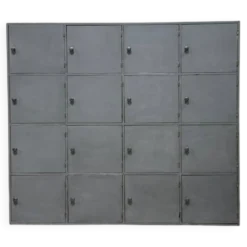 Grand meuble à casiers patiné (rénové)
