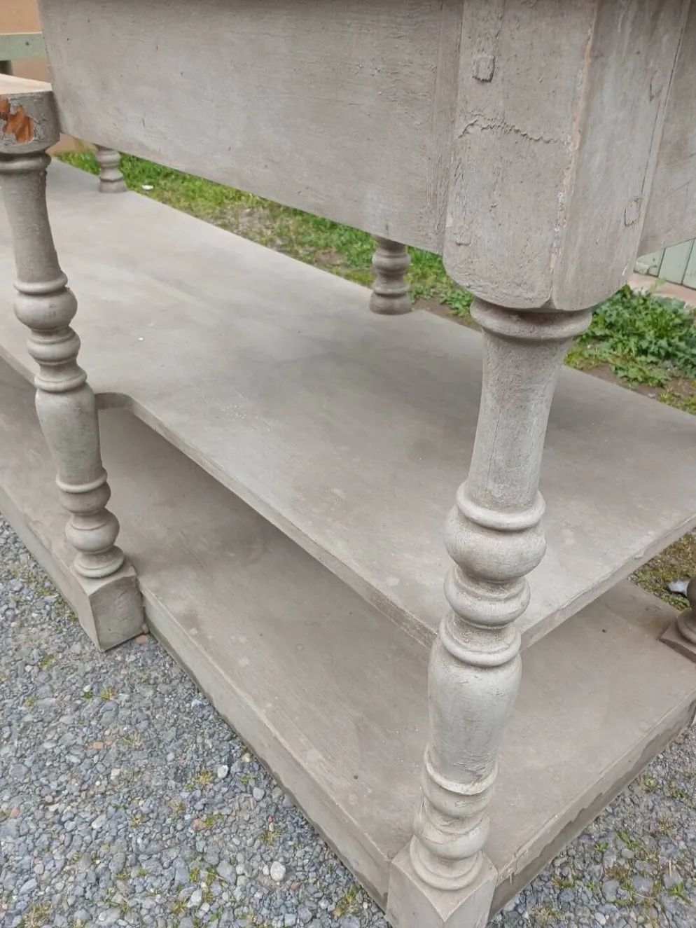 Grand meuble style drapier en bois et zinc