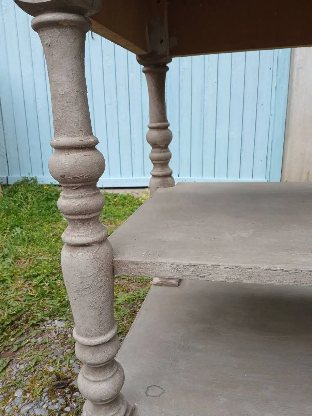 Grand meuble style drapier en bois et zinc