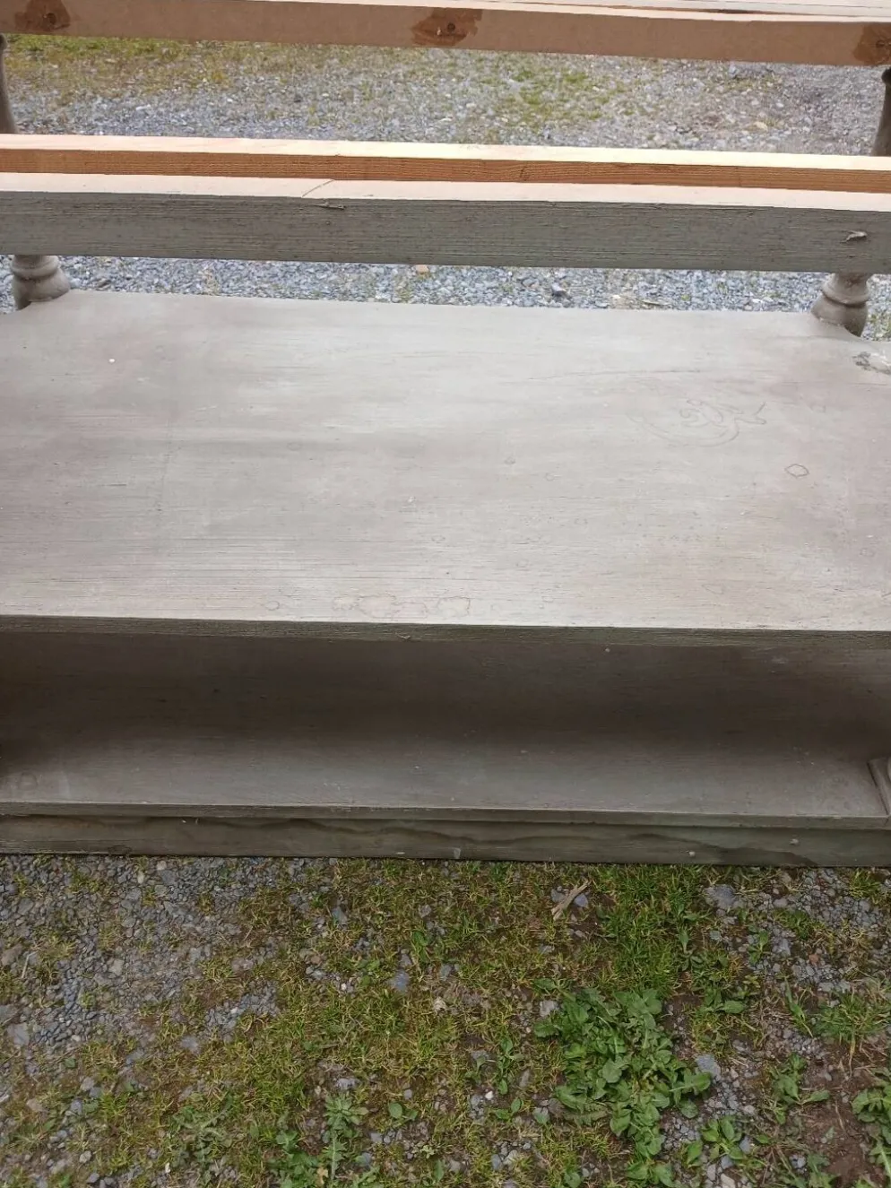 Grand meuble style drapier en bois et zinc