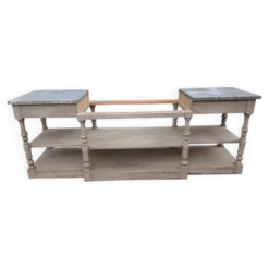 Grand meuble style drapier en bois et zinc
