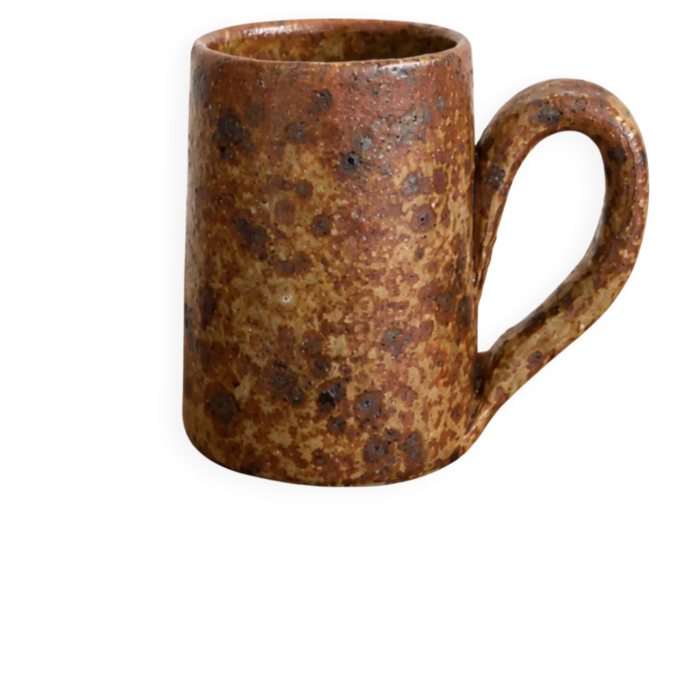 Grand mug en grès pyrité vintage