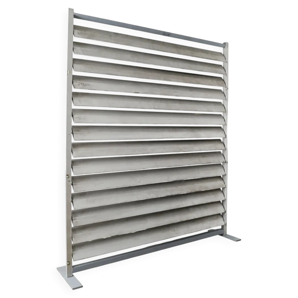 Grand panneau en aluminium "brise de soleil" de large jean prouvé, années 1950