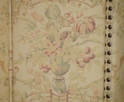 Grand paravent George Smith en bois dur et tissu floral